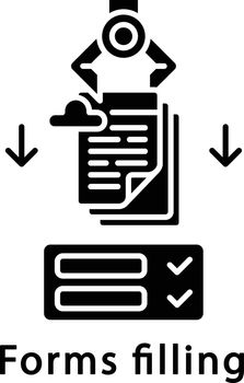 Forms filling glyph icon