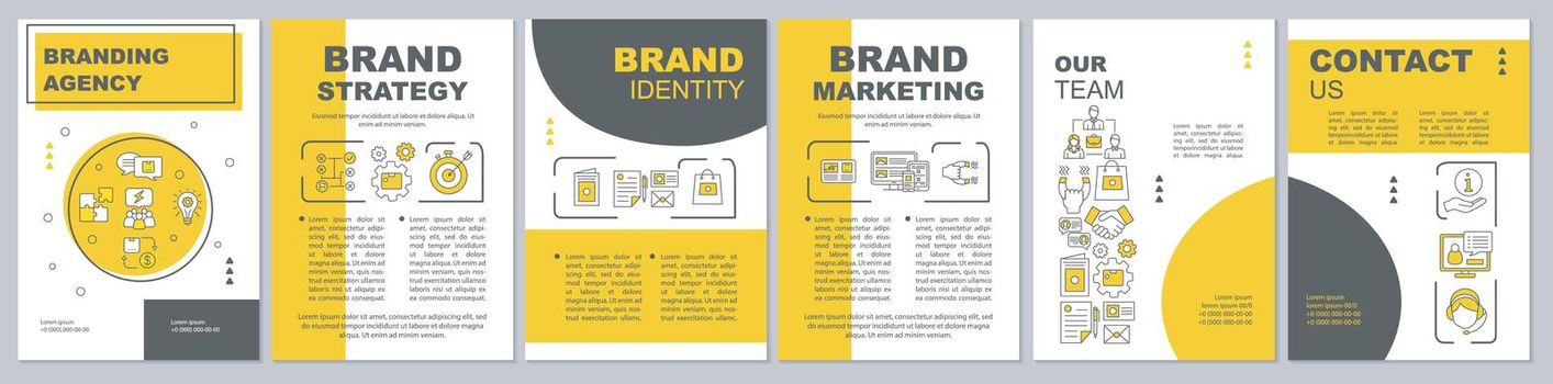 Branding agency brochure template layout