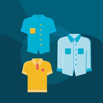 Shirts flat concept vector icon