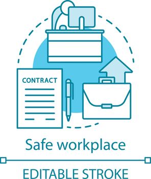 Safe workplace concept icon