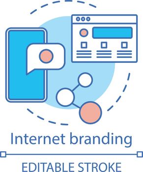 Internet branding concept icon