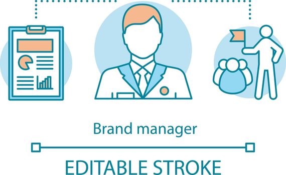 Brand manager concept icon