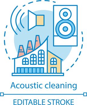 Acoustic cleaning concept icon