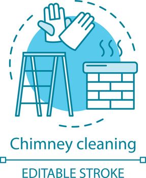 Chimney cleaning concept icon