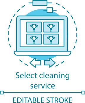 Select cleaning service concept icon