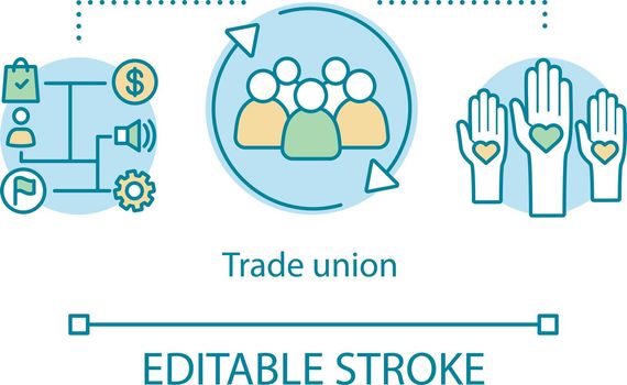 Trade union concept icon