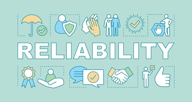 Reliability word concepts banner