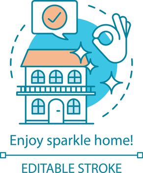 Enjoy sparkle home concept icon