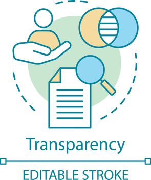 Transparency concept icon