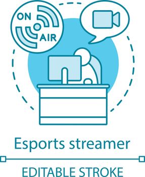 Esports streamer concept icon
