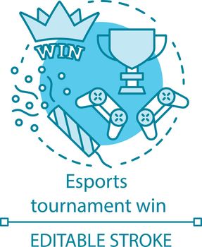 Esports tournament win concept icon