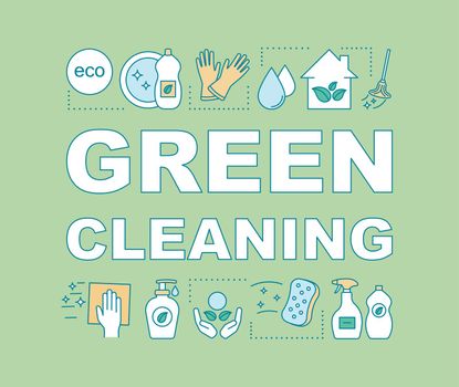 Green cleaning word concepts banner