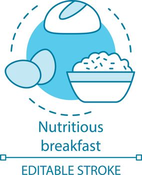 Nutritious breakfast concept icon