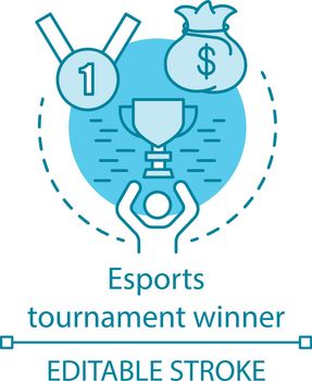 Esports tournament winner concept icon