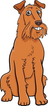 cartoon Irish Terrier purebred dog character
