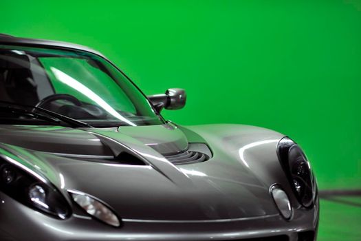 sport car with green background