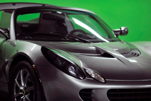 sport car with green background
