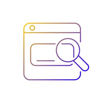 Search engines gradient linear vector icon