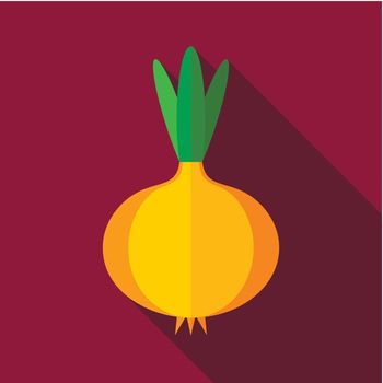 Onion flat icon. Vegetable vector