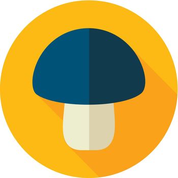 Mushroom flat icon with long shadow