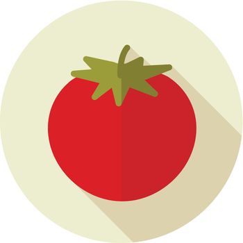 Tomato flat icon with long shadow