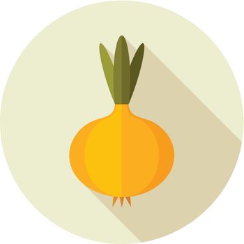Onion flat icon. Vegetable vector