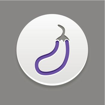 Eggplant icon. Vegetable vector illustration