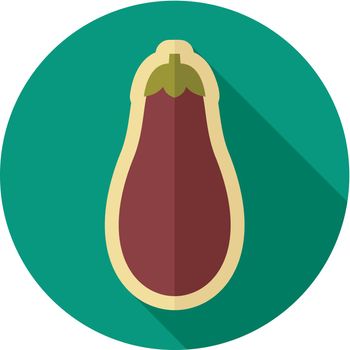 Eggplant flat icon. Vegetable vector