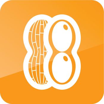 Peanut outline icon. Vegetable vector