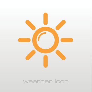 Sun outline icon. Meteorology. Weather. Vector illustration eps 10