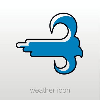 High Wind outline icon. Meteorology. Weather. Vector illustration eps 10