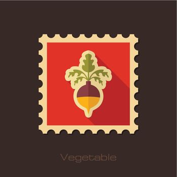Rutabaga or Swede flat stamp. Vegetable root