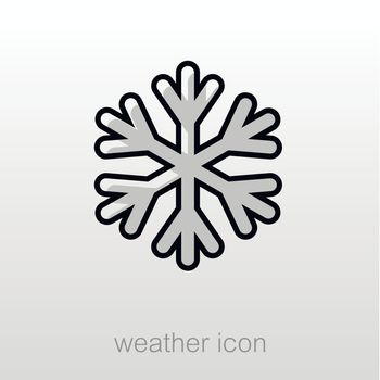 Snowflake Snow icon. Meteorology. Weather 