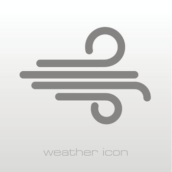 High Wind outline icon. Meteorology. Weather. Vector illustration eps 10