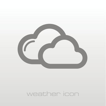 Clouds outline icon. Meteorology. Weather. Vector illustration eps 10
