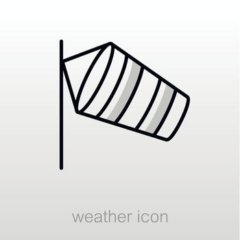 Windsocks hanging at the airport runway. Meteorology. Weather. Vector illustration eps 10