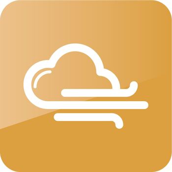 Cloud blows Wind outline icon. Meteorology. Weather. Vector illustration eps 10