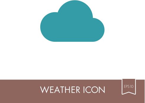 Cloud outline icon. Meteorology. Weather. Vector illustration eps 10