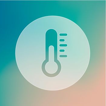 Thermometer transparent icon. Meteorology. Weather. Vector illustration eps 10