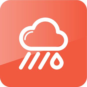 RRain Cloud outline icon. Downpour, rainfall. Weather. Vector illustration eps 10