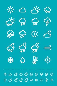 The modern weather icons set, eps 10
