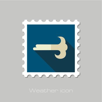 Wind flat stamp. Meteorology. Weather. Vector illustration eps 10