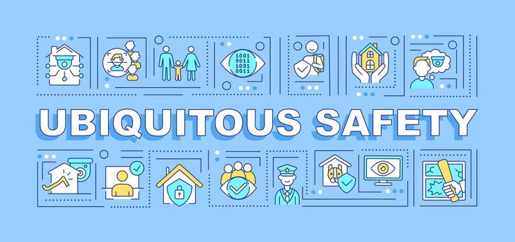 Ubiquitous safety word concepts banner