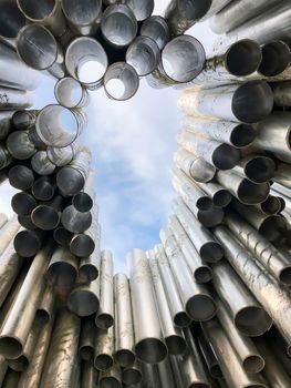 Sibelius monument seen from underneath 