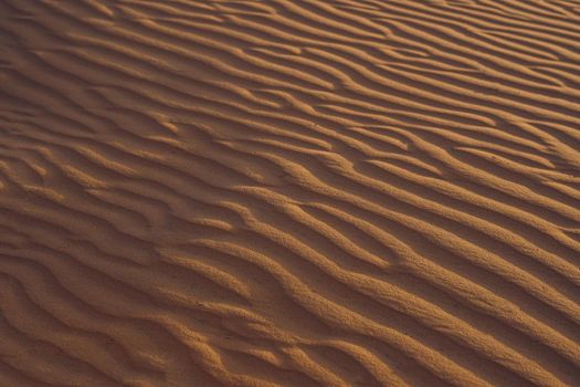 Sand with waves in the red desert