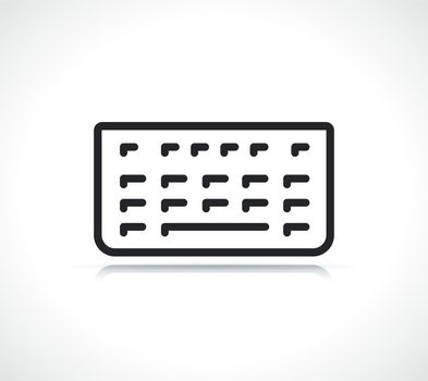 computer keyboard thin line icon