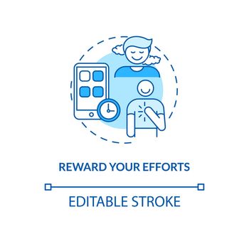 Reward efforts concept icon