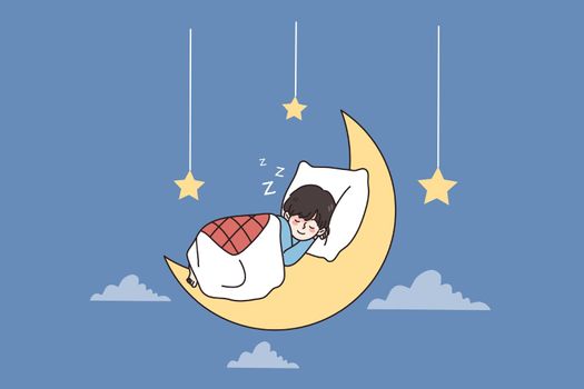 Good sleep and sweet dreams concept.