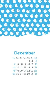 Calendar 2022 months December. Week starts Sunday