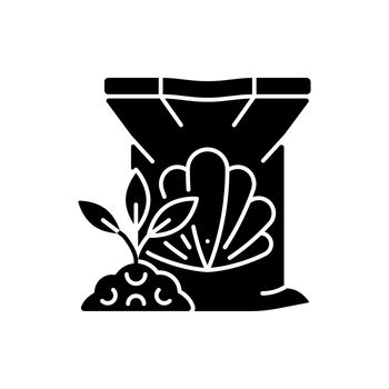 Shellfish fertilizer black glyph icon